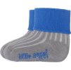 Little Angel ponožky froté Outlast® - tm.šedá/modrá (Velikost 10-14 | 7-9 cm)