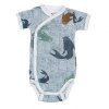 LODGER Romper Short Sleeves Empire Fish Dusty Turquoise vel. 80