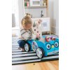 BABY EINSTEIN Hračka dřevěná aktivní vlečka Discovery Buggy HAPE 12m+