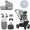 EASYWALKER EASYWALKER Set kombinovaný kočárek Harvey2 Stone Grey s příslušenstvím