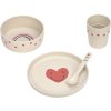 LÄSSIG BABIES LÄSSIG Dish Set PP/Cellulose Happy Rascals Heart lavender (Varianta LÄSSIG Dish Set PP/Cellulose 2024 Garden Explorer)