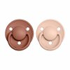 BIBS De Lux cumliky z prirodneho kaucuku 2ks WoodchuckBlush