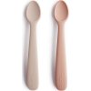 Mushie silikonova lyzicka 2ks shifting sand blush