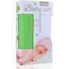 Baby set - bambusová osuška green / zelená + bambusová osuška white / bílá