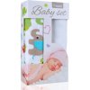 Baby set - bambusová osuška green elephants / zelení sloni + bambusová osuška white / bílá