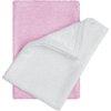 Koupací žínky - rukavice, white+pink / bílá+růžová