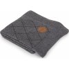 CEBA CEBA Deka pletená v dárkovém balení 90 x 90 rýžový vzor tmavě šedá