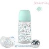 SUAVINEX SADA 270ml + DUDLÍK FYZIOLOGICKÝ 0/6M + KLIP MEMORIES - MODRÝ