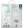 SUAVINEX | SADA LÁHEV 270ml + dudlík fyziologický 0/6m + klip MEMORIES - modrý (Varianta SUAVINEX | SADA LÁHEV 270ml + dudlík fyziologický 0/6m + klip MEMORIES - modrý)