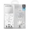 SUAVINEX | SADA LÁHEV 270ml + dudlík fyziologický 0/6m + klip JOY - stříbrná (Varianta SUAVINEX | SADA LÁHEV 270ml + dudlík fyziologický 0/6m + klip JOY - stříbrná)