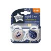 Tommee Tippee Šidítko C2N silikon Night 2ks 6-18m