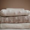 Mushie pletená detská deka z organickej bavlny vzorkovaná Desert Rose