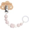 LÄSSIG BABIES LÄSSIG Soother Holder Wood/Silicone 2024 Little Universe cloud powder pink (Varianta Soother Holder Wood/Silicone 2023 Little Chums cat)