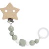 Lässig BABIES Soother Holder Wood/Silicone Little Chums cat