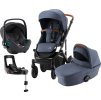 BRITAX Set kočárek Smile III + hluboká korba + autosedačka Baby Safe iSense + báze (Varianta Pure Beige/Black)