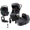 BRITAX Set kočárek Smile III + hluboká korba + autosedačka Baby Safe iSense + báze (Varianta Pure Beige/Black)