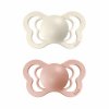 BIBS Couture ortodontické cumlíky z prírodného kaučuku 2ks - veľkosť 2 Pink Plum / Peach
