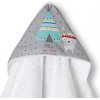 INTERBABY | OSUŠKA froté 100x100 TEEPEE - bílo-šedá