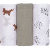 Lässig BABIES Swaddle Burp blanket 60x60 Little Forest fox