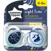 Tommee Tippee Šidítko C2N silikon Night 2ks 0-6m