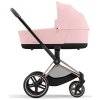 cybex priam rose gold kombikinderwagen peach pink mit babywanne seite