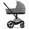 cybex priam black kinderwagen mit babywanne seite mirage grey