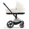 cybex priam chrome black kinderwagen seite off white