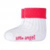 Little Angel Ponožky froté Outlast® - bílá/růžová