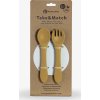PETITEMARS PETITE&MARS Příbor silikonový TAKE&MATCH Intense Ochre 6m+