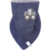 Little Angel Šátek na krk podšitý Outlast® - jeans/šedý melír