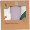 LÄSSIG BABIES LÄSSIG Swaddle Burp blanket 85x85 2024 Happy Rascals lavender (Varianta Swaddle Burp blanket 85x85 2024 Little Mateys royal blue)