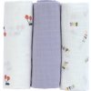 LÄSSIG BABIES LÄSSIG Swaddle Burp blanket 85x85 2024 Happy Rascals lavender (Varianta Swaddle Burp blanket 85x85 2024 Little Mateys royal blue)