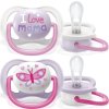 PHILIPS AVENT Philips AVENT Šidítko Ultra air Text 0-6m dívka, 2 ks
