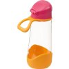 b.box Sport lahev na pití 600 ml - růžová/oranžová