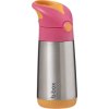 b.box Termoska na pití s brčkem 350 ml - růžová/oranžová