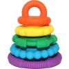 Skládací pyramida s kousátky, duhová