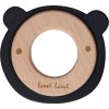 label label kousatko medvidek drevo silikon cerne
