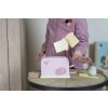 label label toaster ruzovy