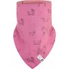 Little Angel Šátek na krk podšitý Outlast® - růžová pes/pruh starorůžový