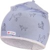 Little Angel Čepice podšitá Outlast® - modrá pes/pruh bílošedý melír (Velikost 1 | 36-38 cm)