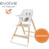 ERGOBABY | Evolve jídelní židle 2- v-1 Natural Wood + Evolve lehátko Charchoal grey