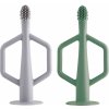 tiny twinkle silikonovy zubni kartacek 2 ks olive grey
