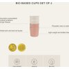 Citron Sada hrnečků z bio materiálu, 4ks - zelená / krémová