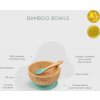 Citron Bambusová miska s přísavkou - Green