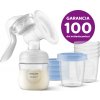 PHILIPS AVENT Philips AVENT Odsávačka mateřského mléka manuální + VIA 180 ml 5 ks