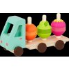 B-Toys Náklaďák dřevěný Stack & Roll Fruit Truck