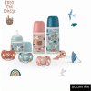 SUAVINEX | Kojenecká láhev 360 ml L fox - stříbrná