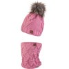 Little Angel set pletená čepice s BAMBULÍ a nákrčník Outlast ® - levandulová (Velikost 5 | 49-53 cm)