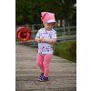 Little Angel Šátek tenký kšilt Outlast® - bílá/tyrkys motýl (Velikost 3 | 42-44 cm)