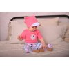 Little Angel Šátek tenký kšilt Outlast® - bílá/tyrkys motýl (Velikost 3 | 42-44 cm)